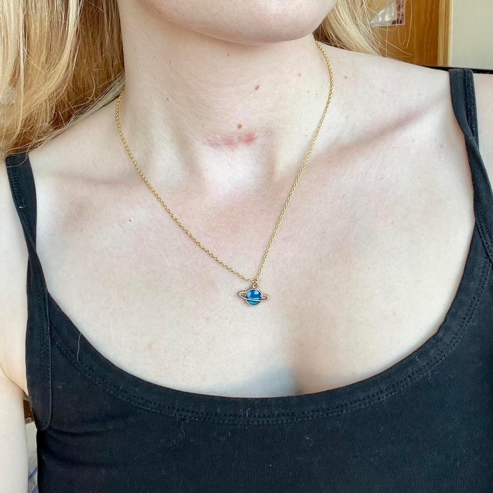 Saturn pendant necklace